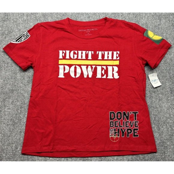 Fight The Power Defend Brooklyn T-Shirt Women's 2X Plus Red Short Sleeve New - Picture 1 of 7